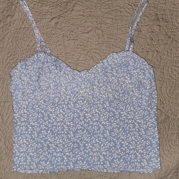 Princess Polly TIARNIE TOP BLUE, Size 4 - Picture 3 of 10